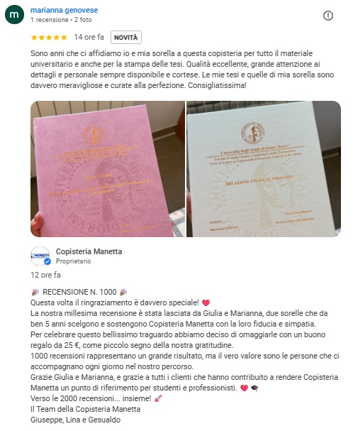 La nostra recensione n. 1000